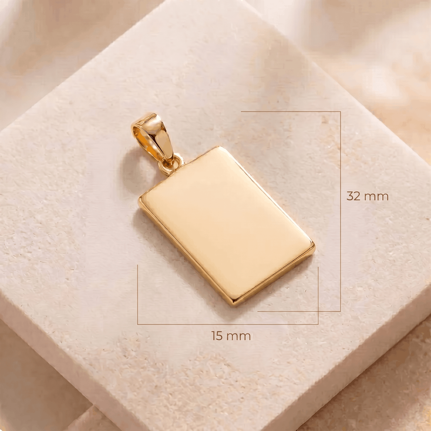 Dije Placa Rectangular Personalizable