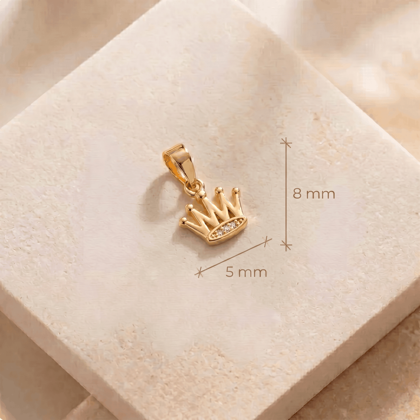 Dije Corona Mini Circones Cristal