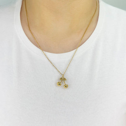 Cadena Cherry Dorada para Mujer