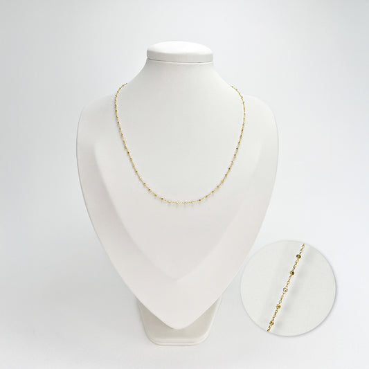 Cadena Aros Semi Balin Mini para Mujer