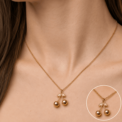 Cadena Cherry Dorada para Mujer
