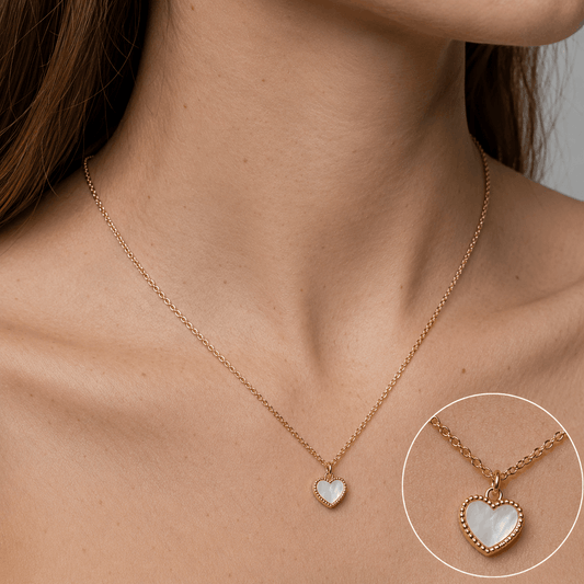 Cadena Corazón Blanco para Mujer
