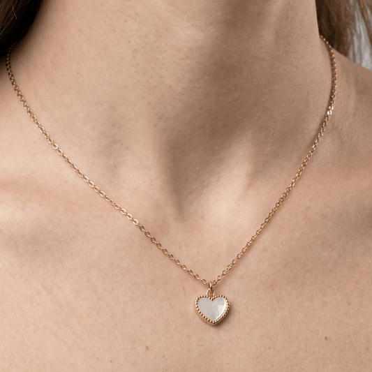 Cadena Corazón Blanco para Mujer