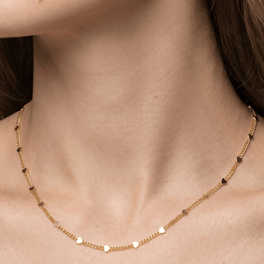 Cadena Corazón Dorados para Mujer