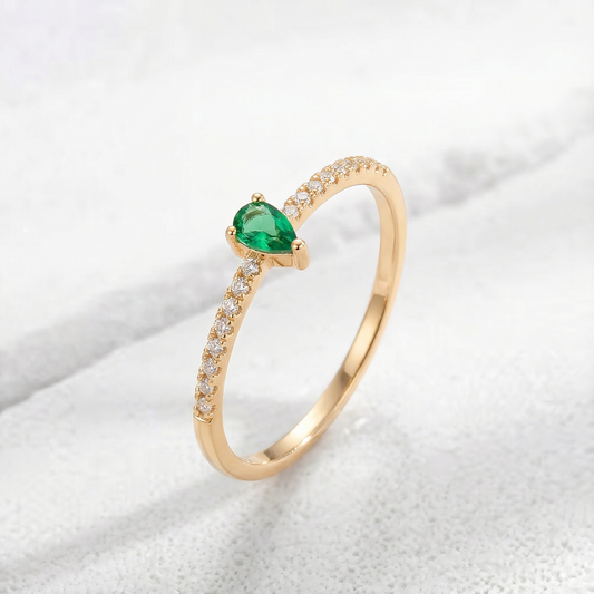 Anillo Circón Verde