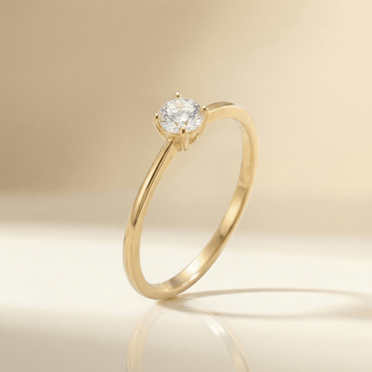 Anillo Circón Cristal Blanco