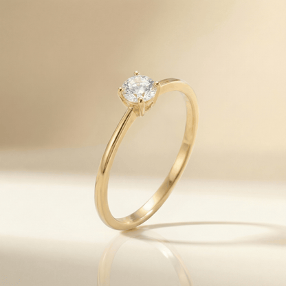 Anillo Circón Cristal Blanco
