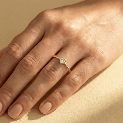 Anillo Mini Balines Corazón
