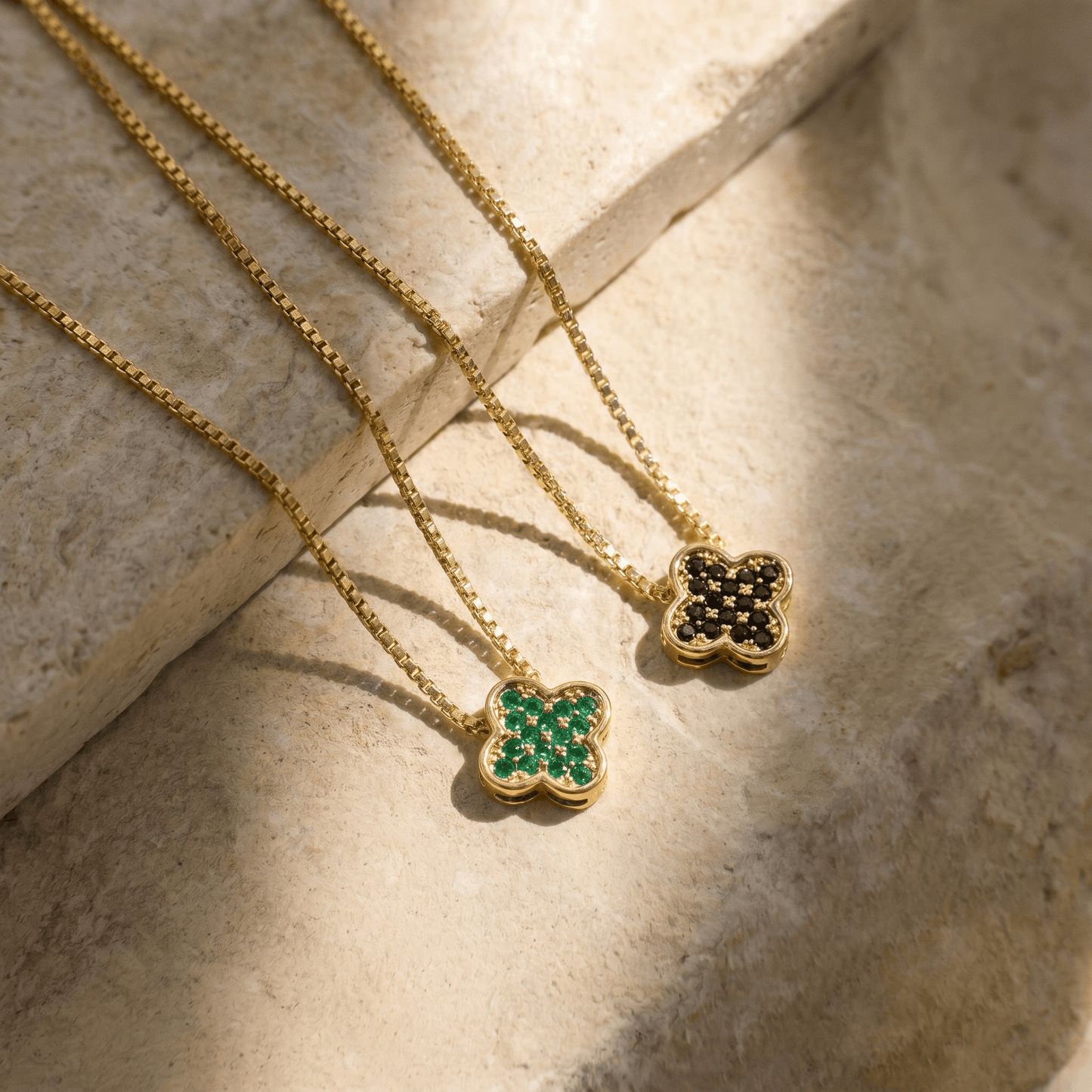 Set Cadena Veneciana 51Cm & Dije Van Cleef Circones