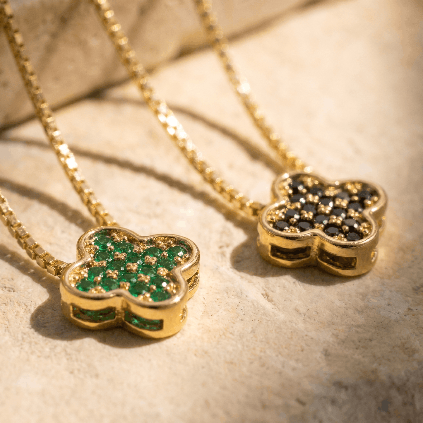 Set Cadena Veneciana 51Cm & Dije Van Cleef Circones