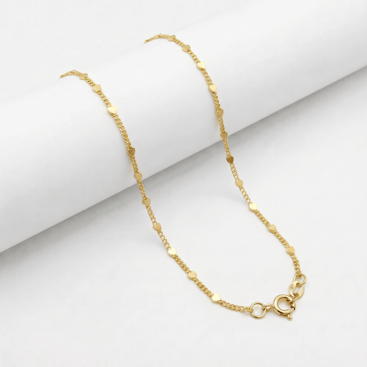 Cadena Corazón Dorados para Mujer