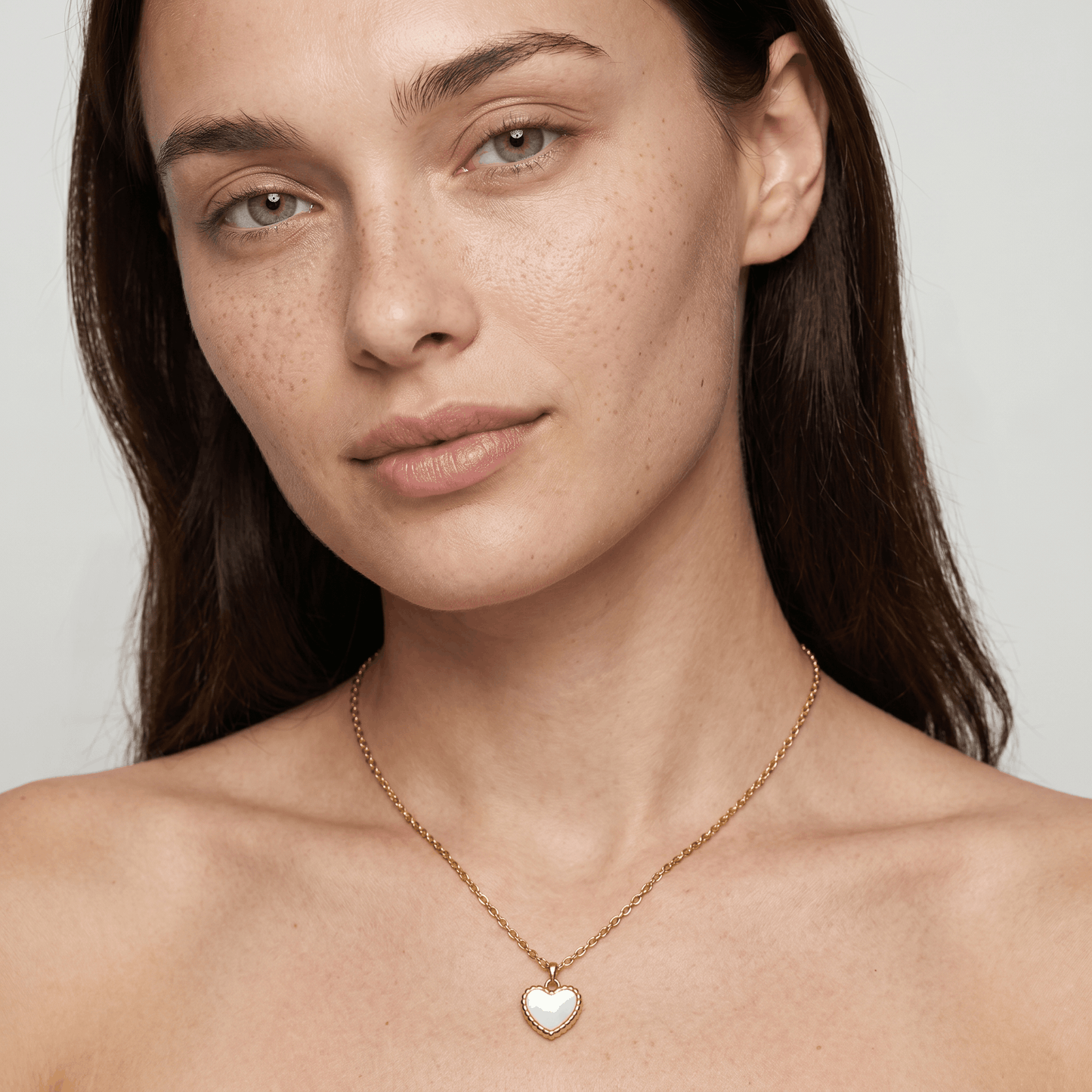 Cadena Corazón Blanco para Mujer