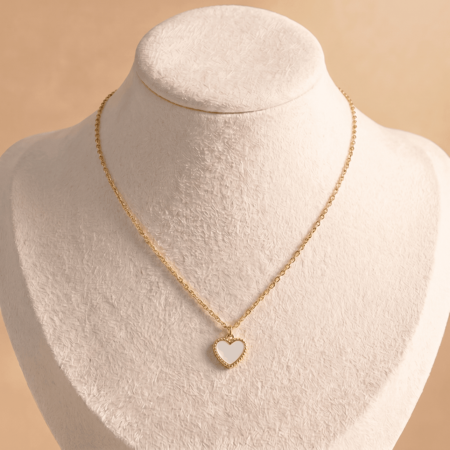 Cadena Corazón Blanco para Mujer