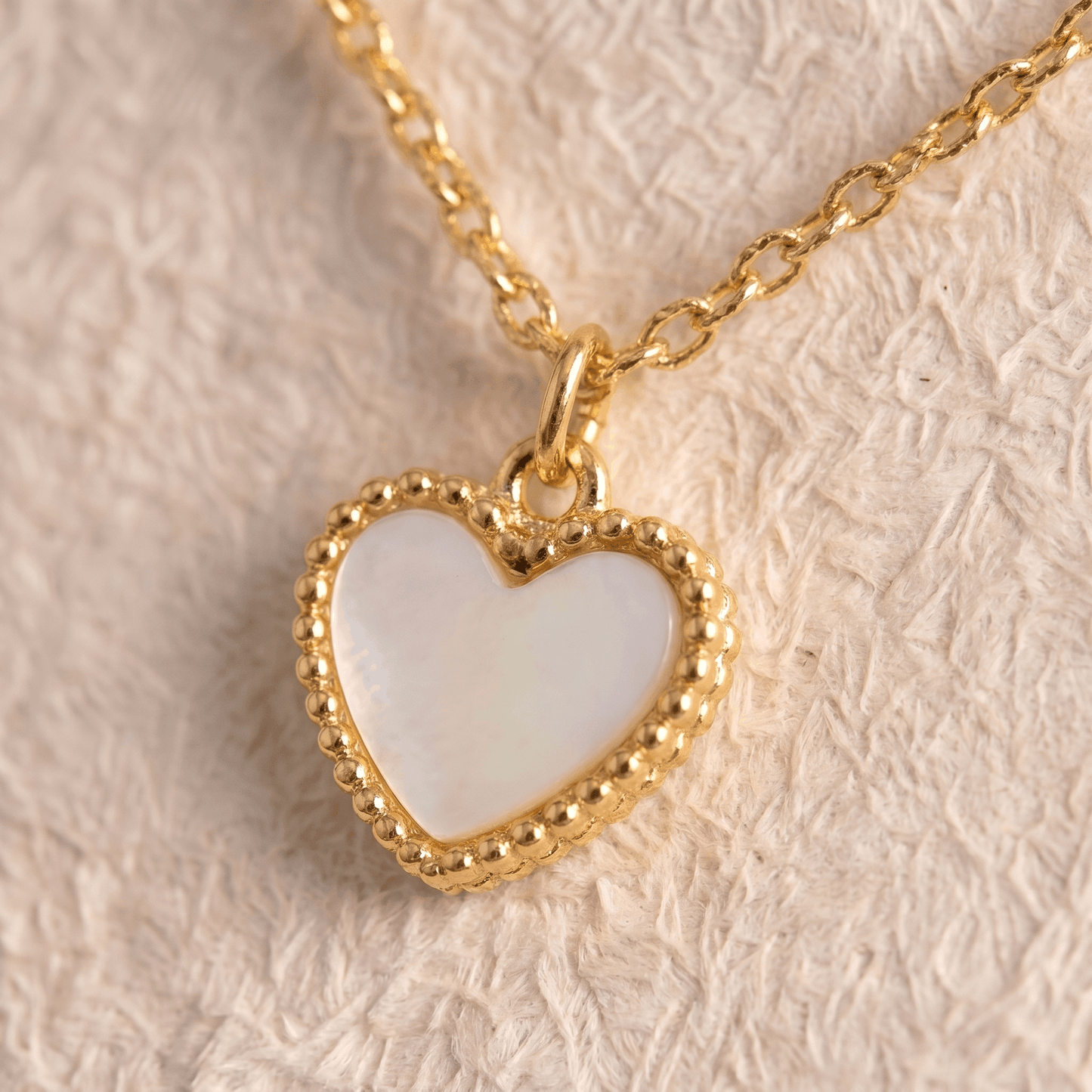 Cadena Corazón Blanco para Mujer