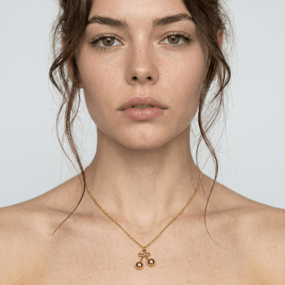 Cadena Cherry Dorada para Mujer