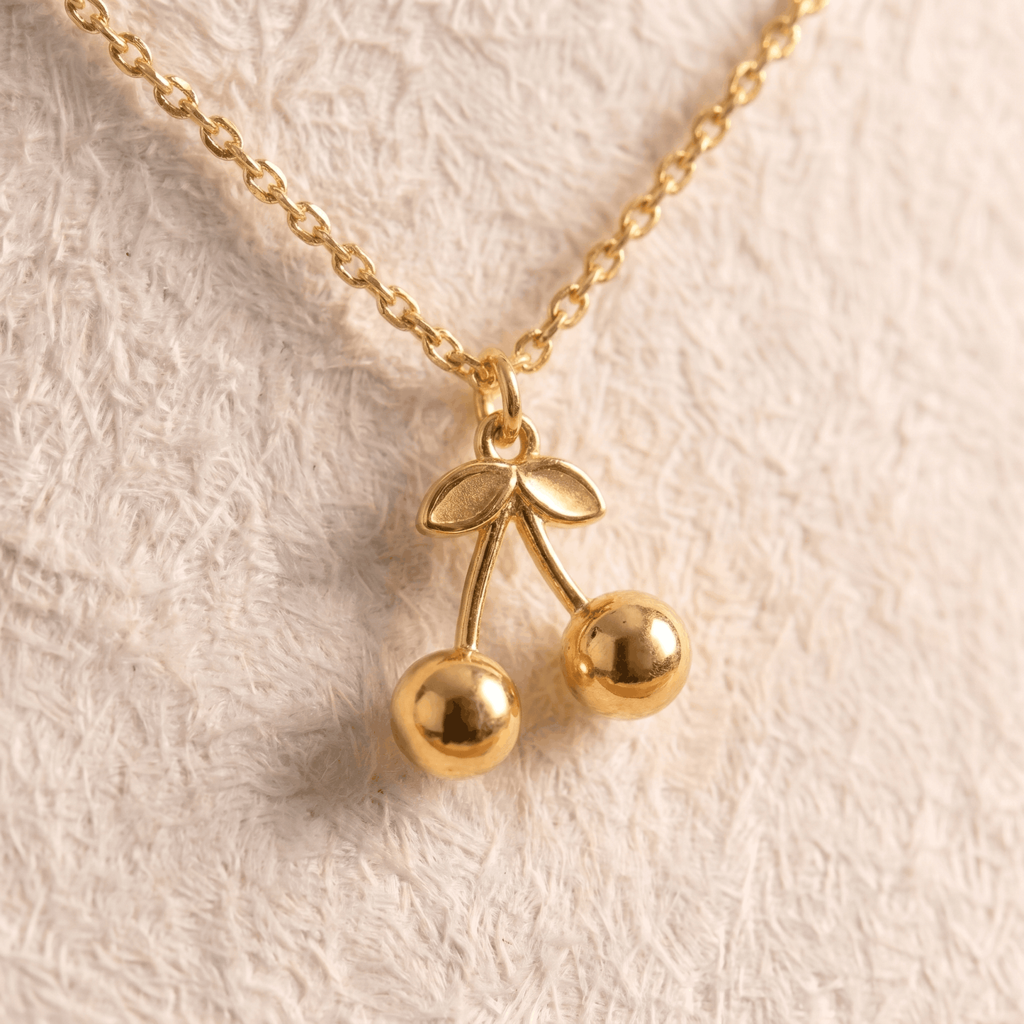 Cadena Cherry Dorada para Mujer