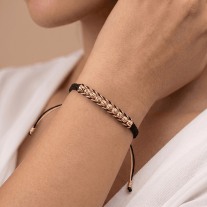 Pulsera Tejida Egipcia Balin Diamantado