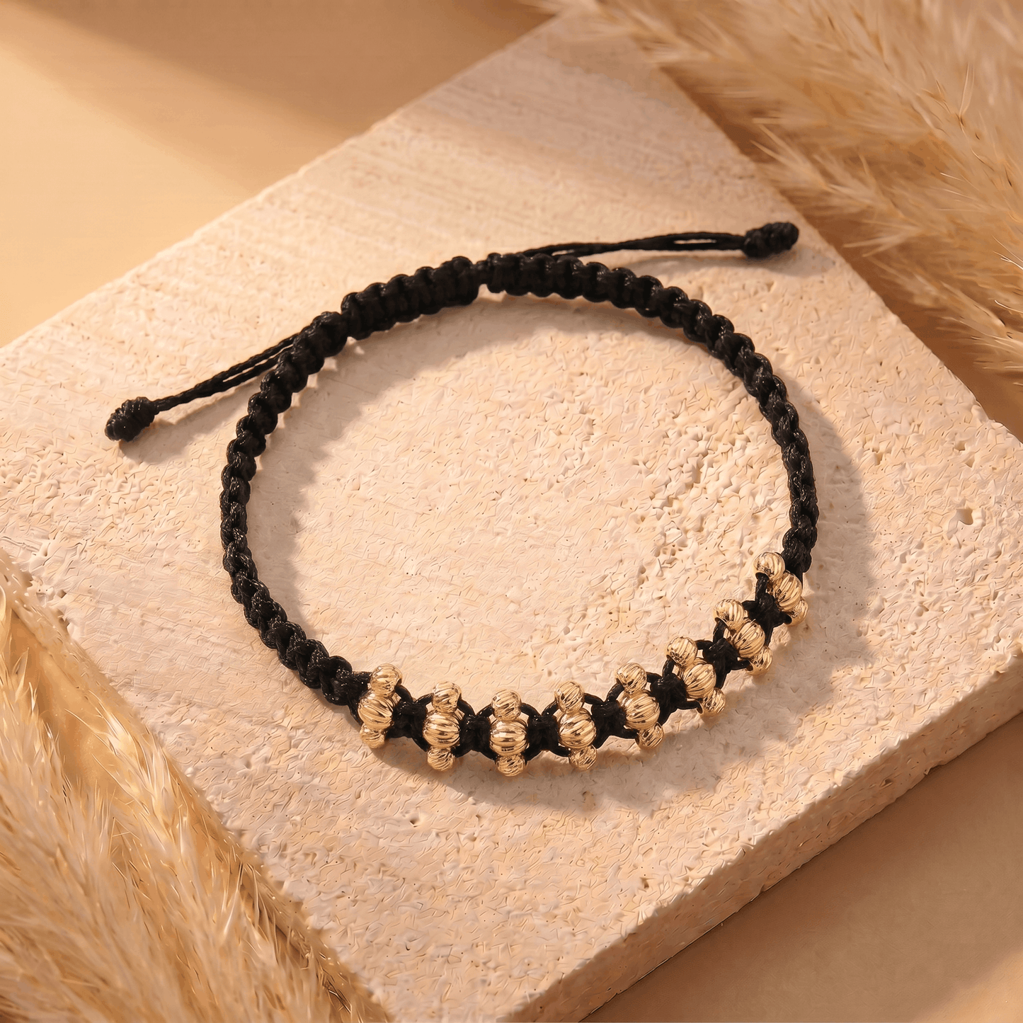 Pulsera Tejida Tres Carriles Diamantada
