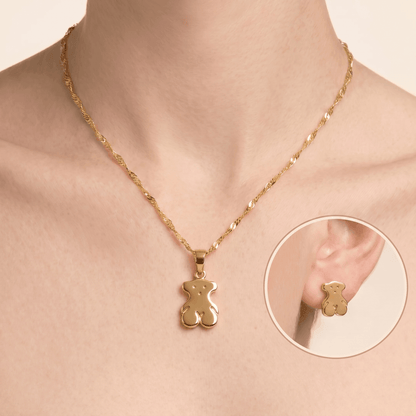 Set Oso Tous Cadena & Dije con Aretas